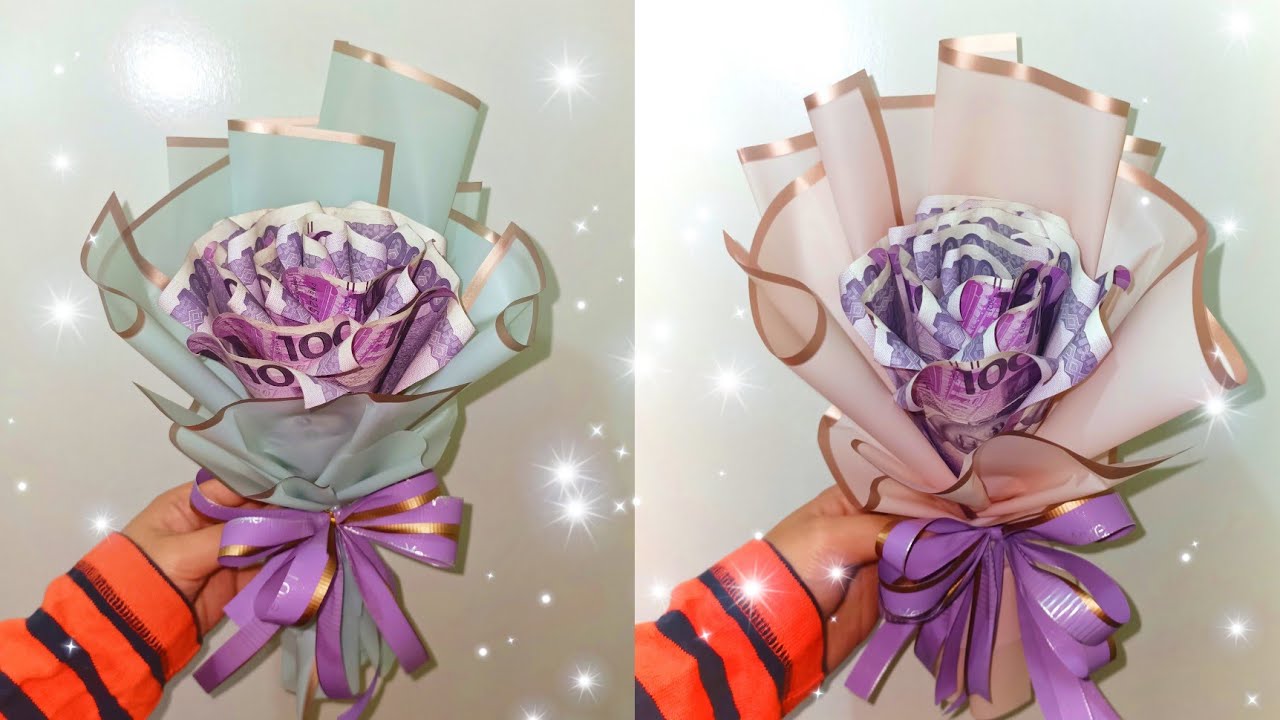 Small Money Flower Bouquet tutorial/ Money Rose Bouquet