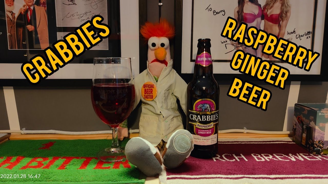 Crabbies raspberry ginger beer 4% - John crabbie & co - review No. 876