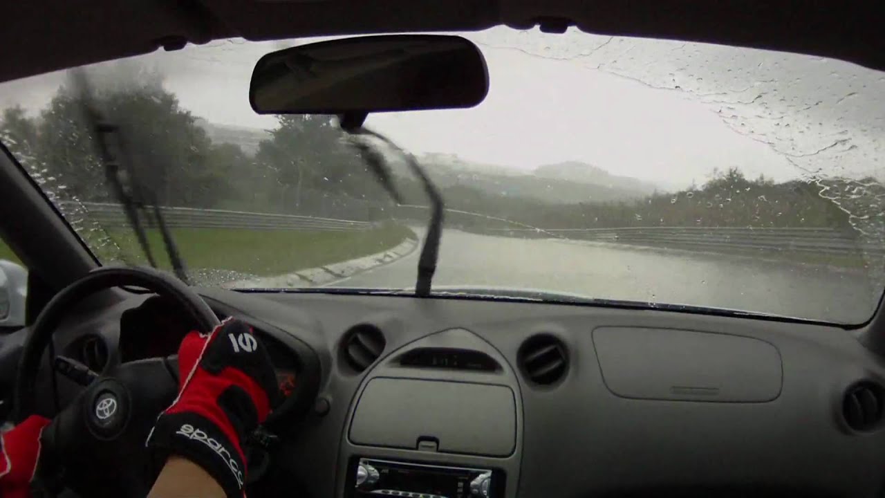 Nurburgring Nordschleife Extreme Heavy Rain Wet Lap Toyota Celica VVTi GT