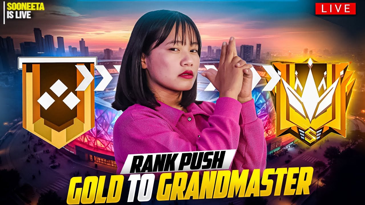 HELLO! 🙋&zwj;♂️ Free Fire Mobile RANK PUSH | Gold to GrandMaster 😁 Sooneeta | Live