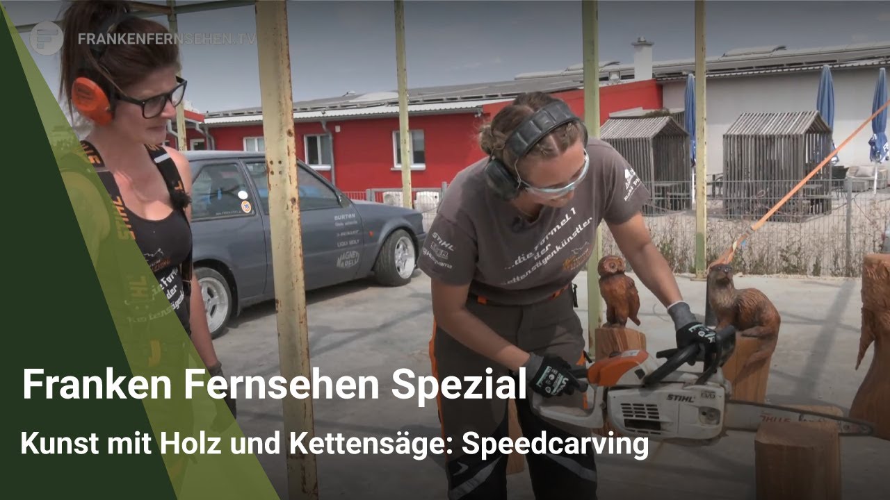 Kunst mit Holz und Kettensäge: Ein Tag beim Speedcarving