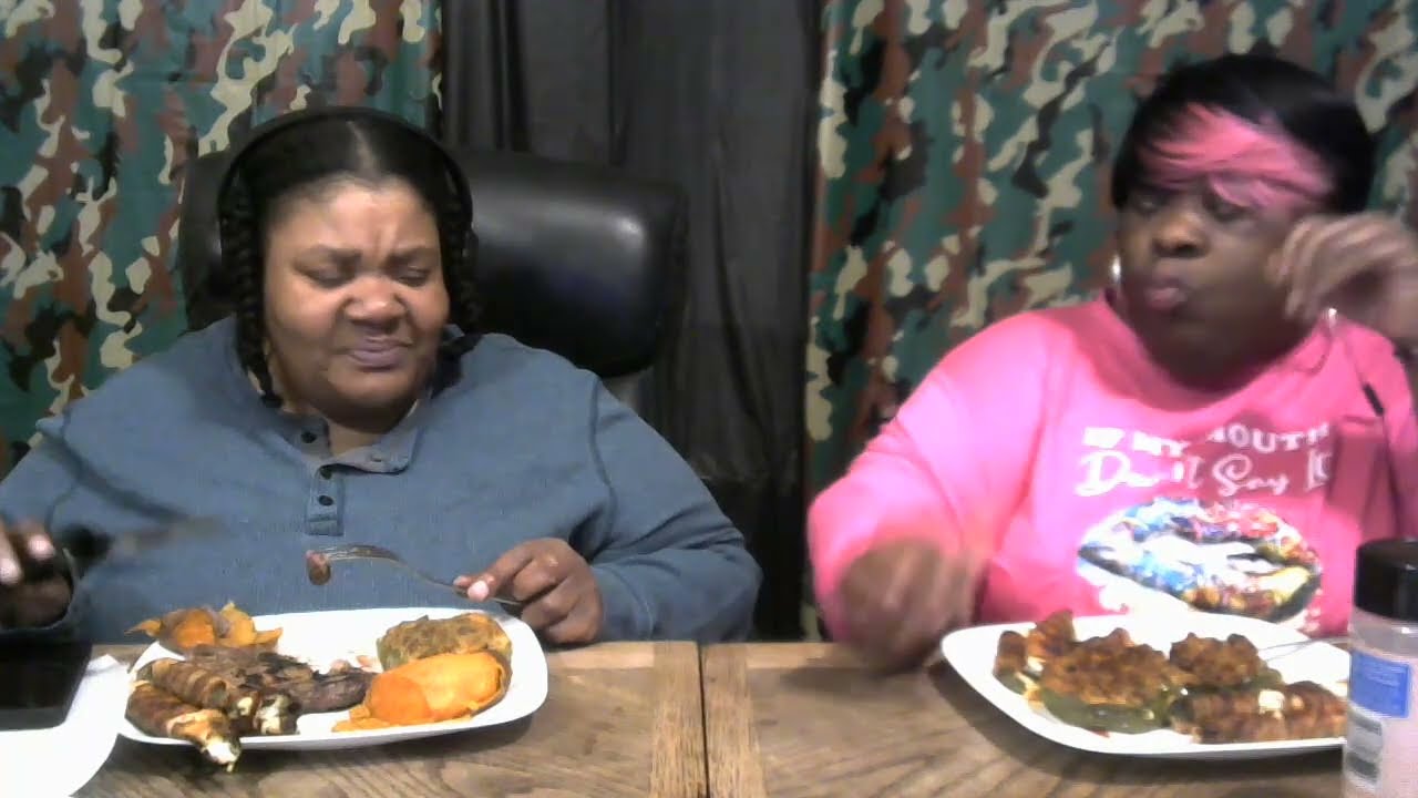 Ribeye Steak w Cornbread Dressing Stuffed Bell Peppers & Stuffed Jalapenos~O.B.F F. Meal~E&C 