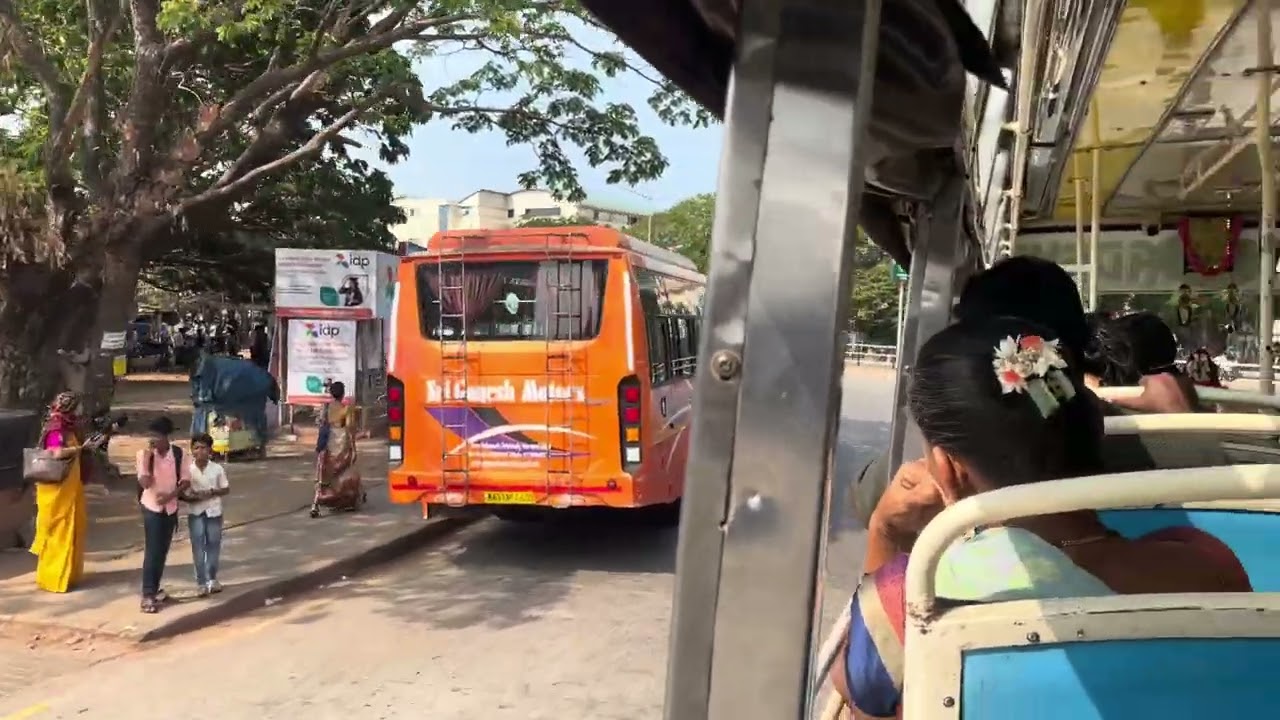 Center of Manipal by bus मणिपाल के केंद्र में बस यात्रा поездка в индийском автобусе Манипал Индия