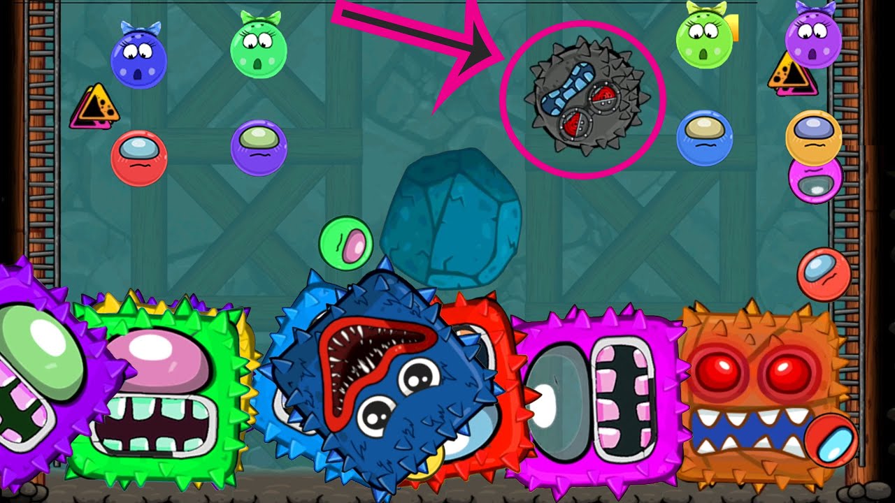RED BALL 4 : EVIL BOSS BALL 3 & (HUGGY WUGGY + AMONG) BOSSES BATTLE FUSION MULTIPLE STRIKE VOLUME 5