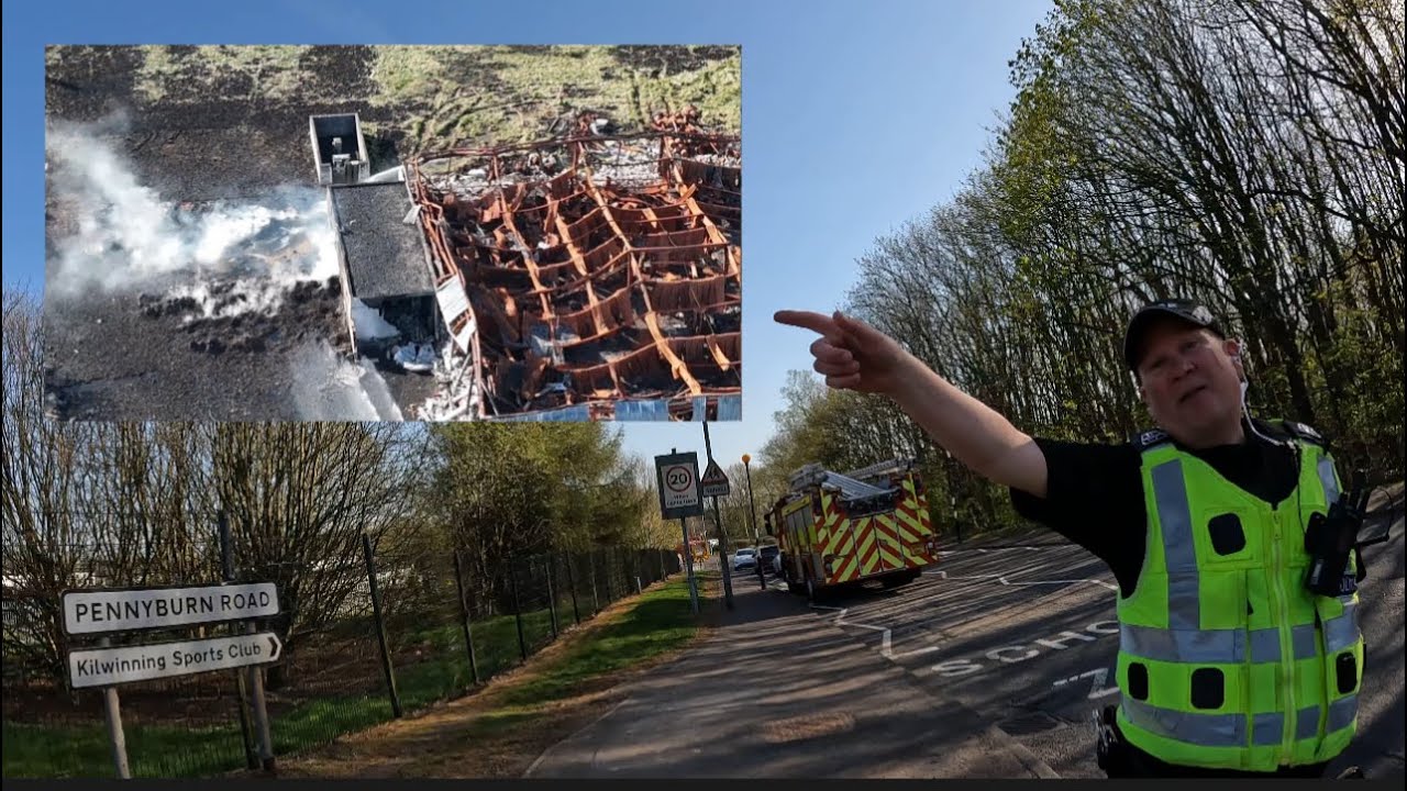 Kilwinning Factory Fire 09/04/25 😮🚫🎥🔥 #drone #audits #scotland #Kilwinning #fire