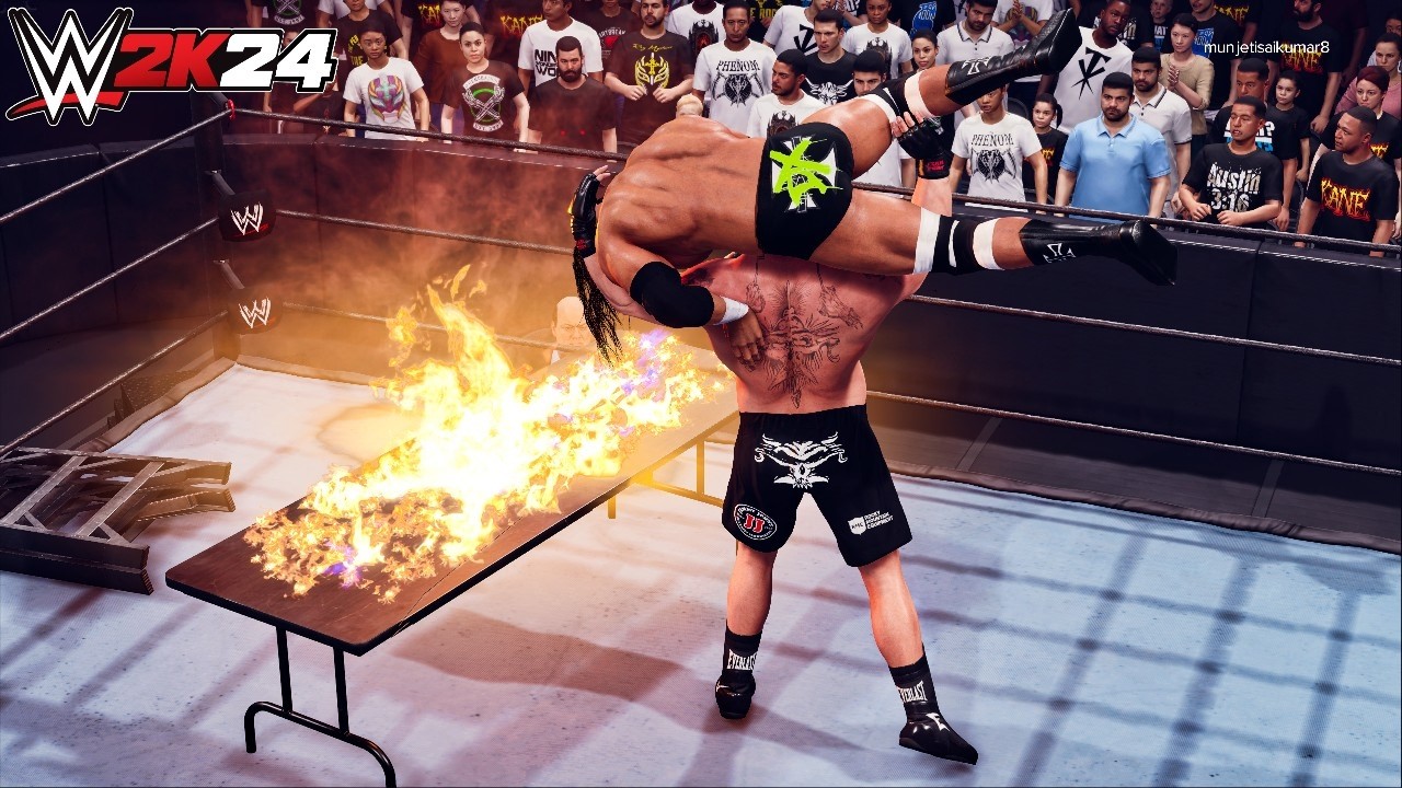 WWE 2k24 - Brock Lesnar '14 vs Triple H '06: Extreme Rules Match at Smackdown 
