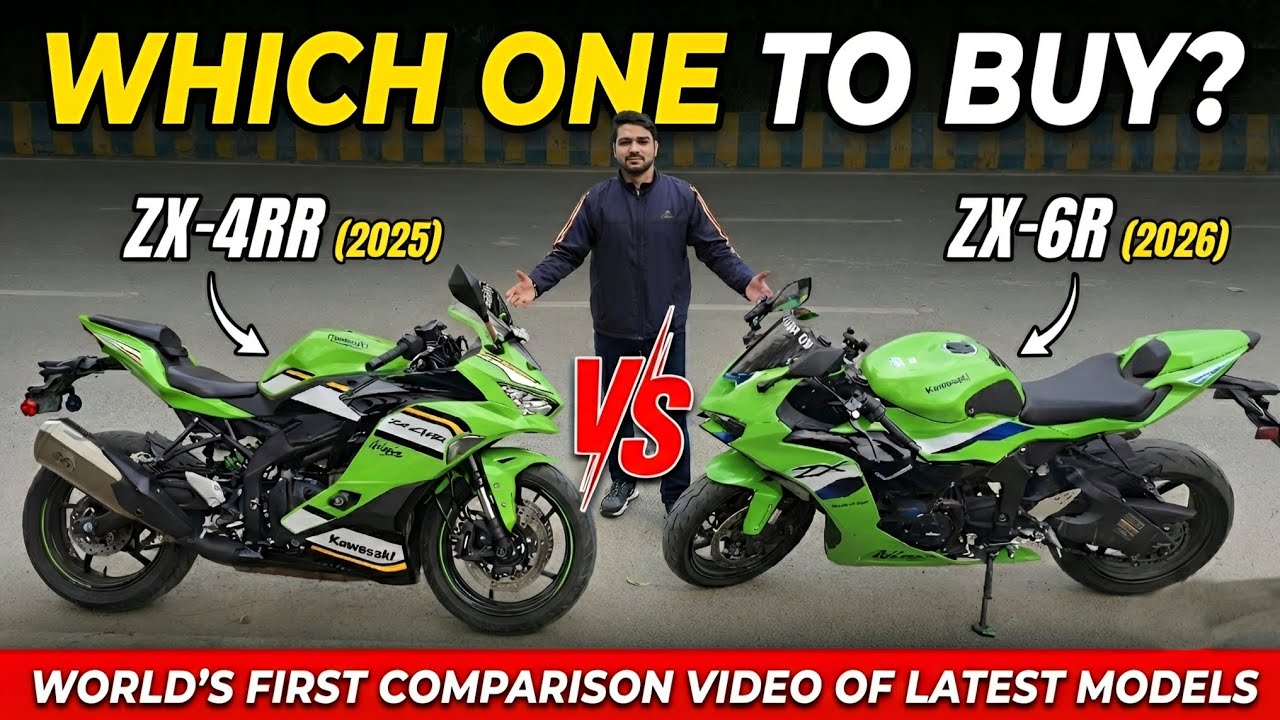 Power vs Practicality! 2026 ZX-6R vs ZX-4RR- Which one to buy? Full Comparison Video #zx6r vs #zx4rr