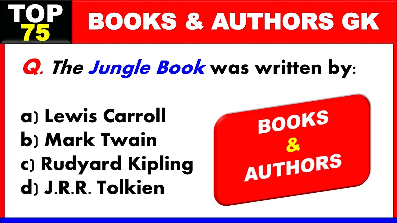 📌 75 Important Books & Authors GK MCQs | Test Your Literary Knowledge! 📚✍️