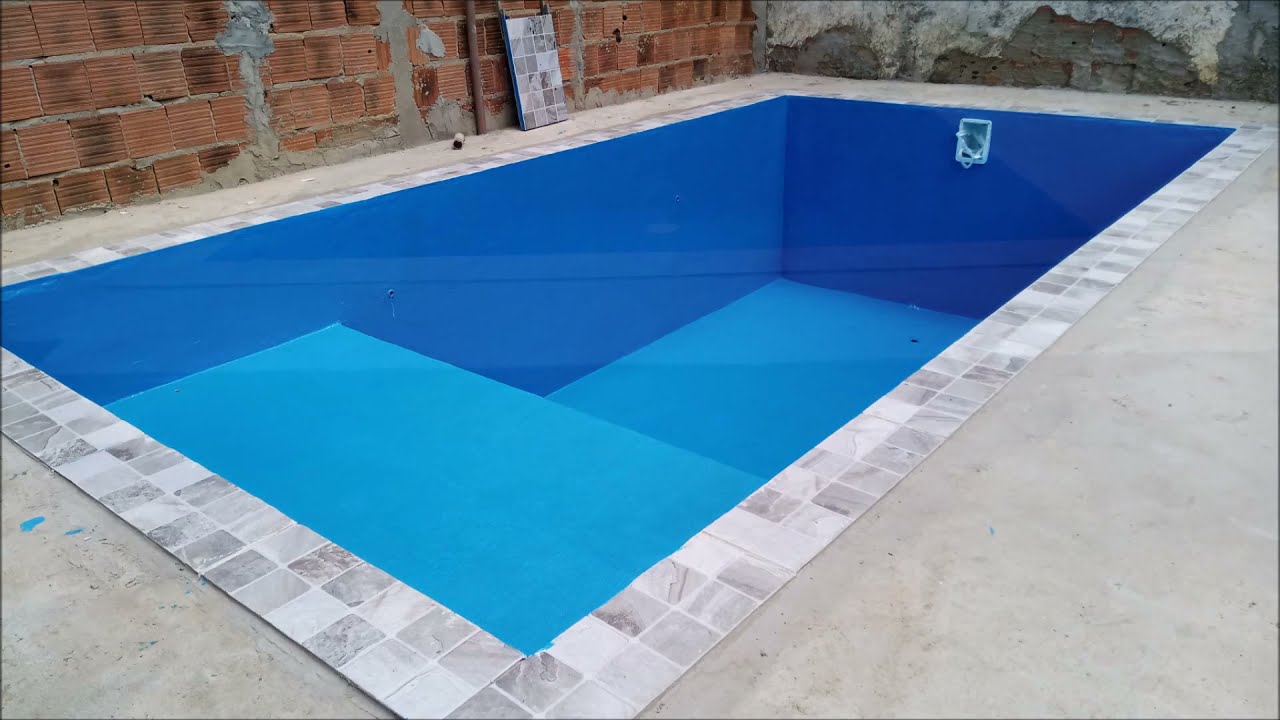 Construção de Piscina 5,10x2,70x1,30. Valor gasto na época 7mil