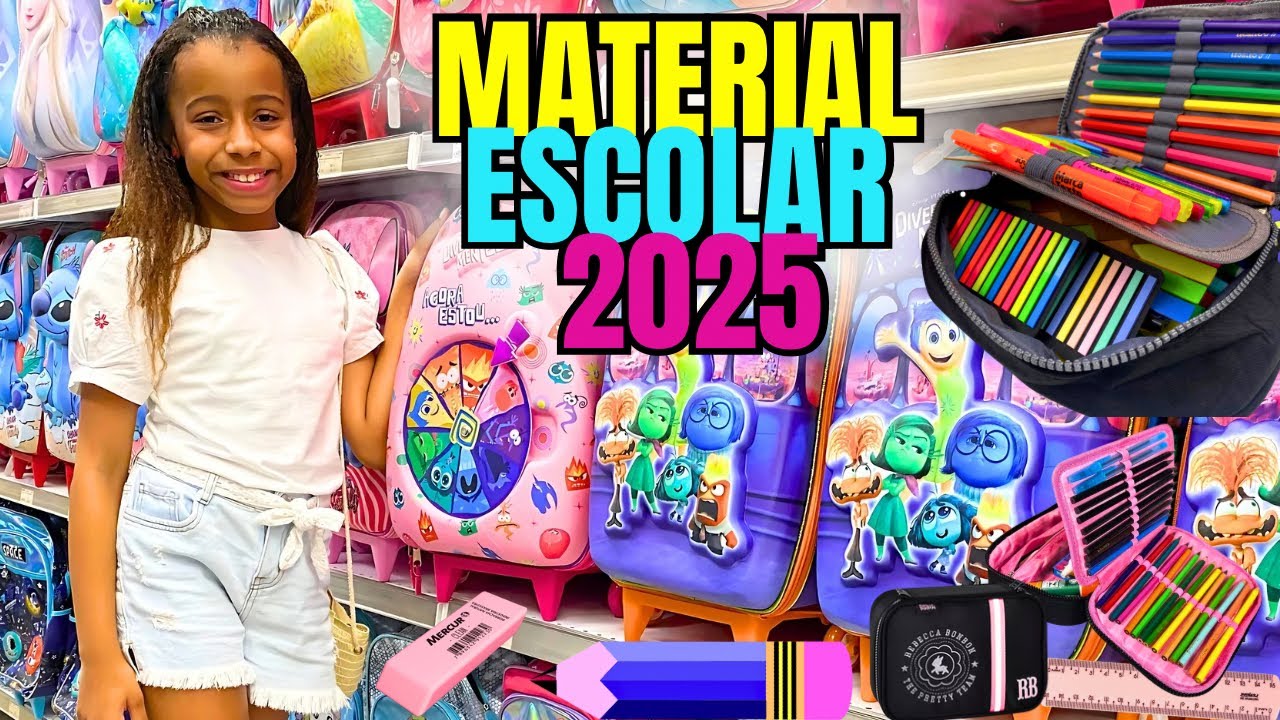 COMPRANDO MEU MATERIAL ESCOLAR 2025!!! tem novidades