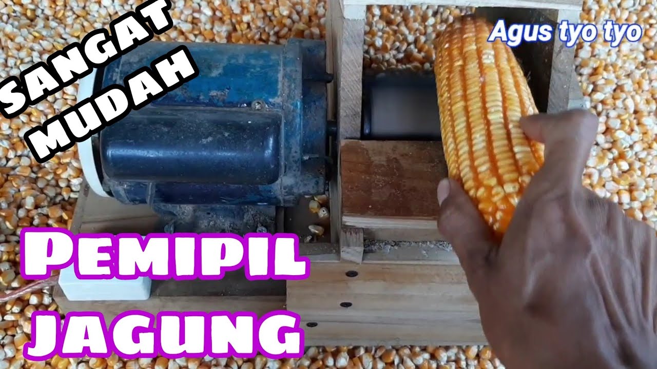 ALAT PEMIPIL JAGUNG DARI MESIN POMPA AIR SANYO#agustyotyo#jagung#pertanianindonesia#panenjagung