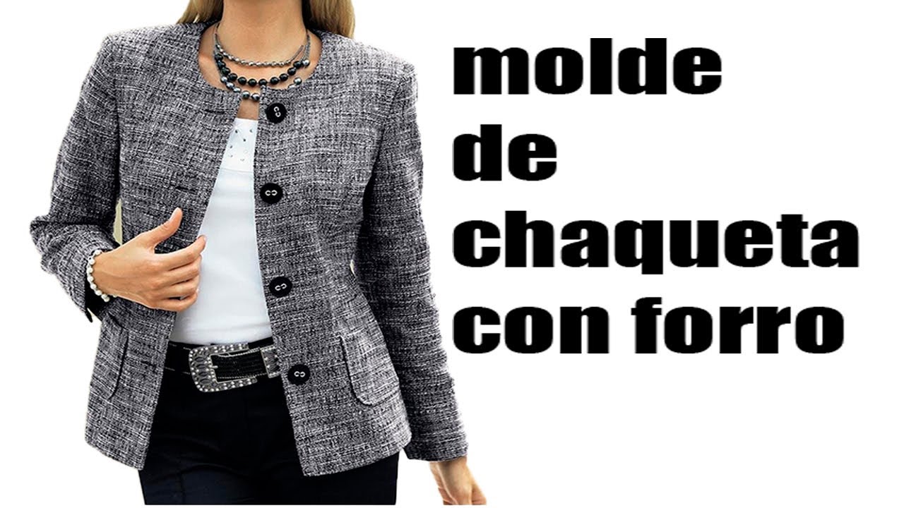 como hacer molde de chaqueta con forro