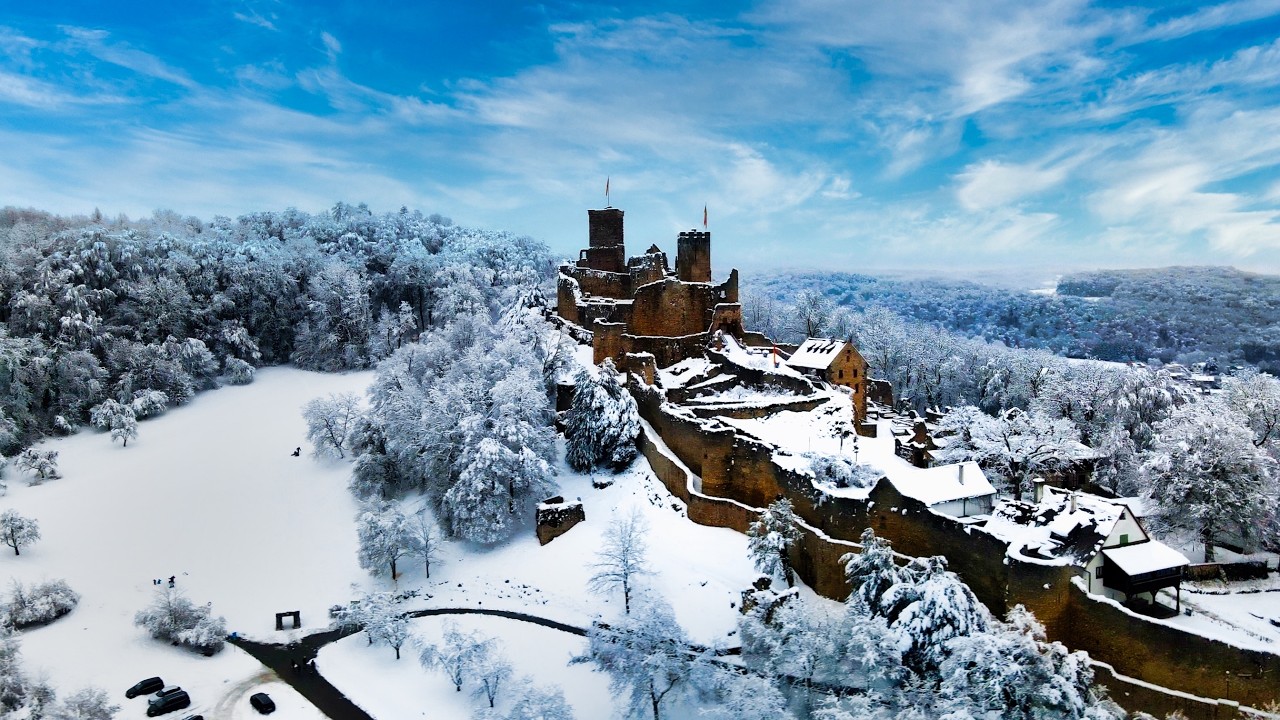 R&ouml;tteln Castle 4K 🏰 | Winter & Autumn Cinematic Drone Views from L&ouml;rrach