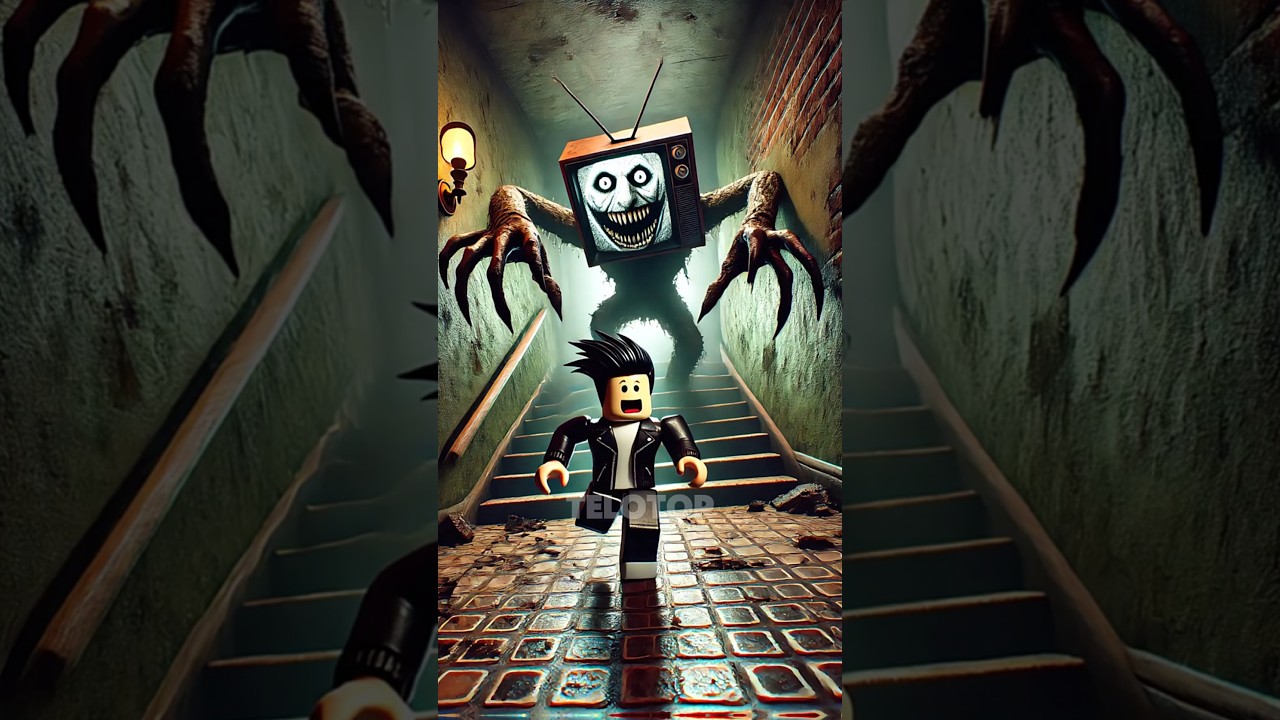 Running From the Monster TV in Roblox! 📺👹🏃‍♂️ 