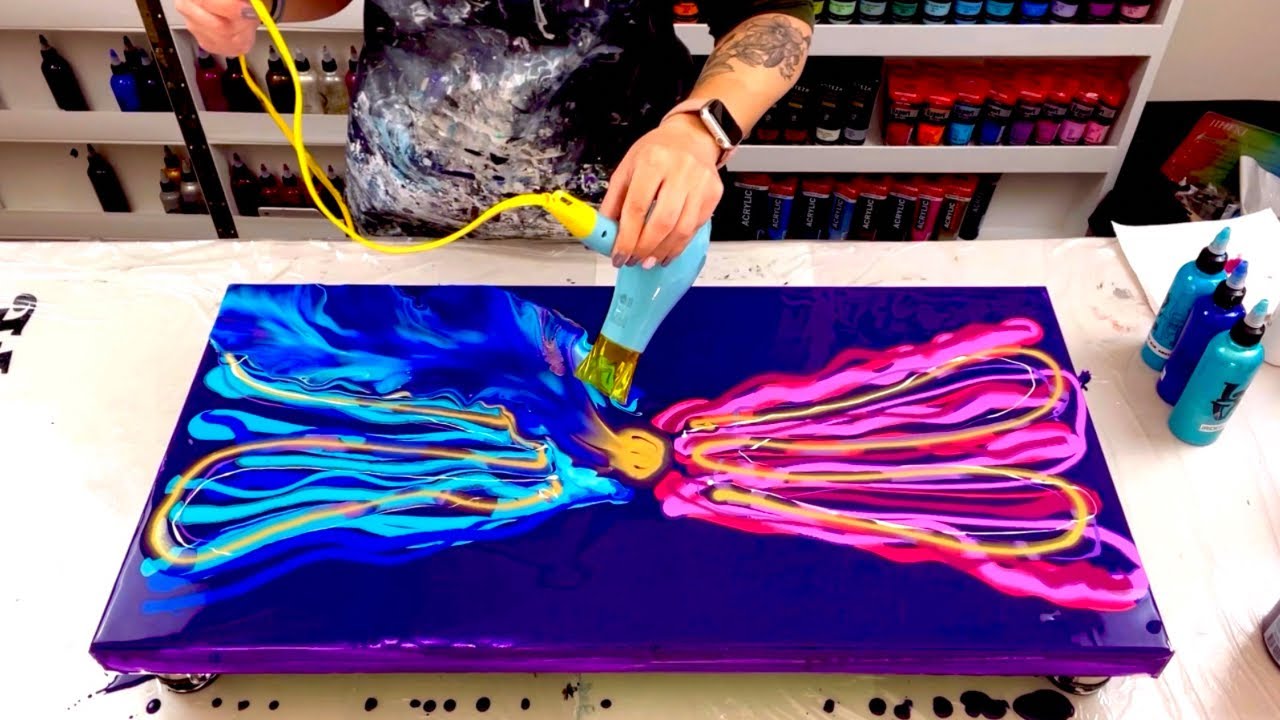 # 555 - Trying Something NEW and I'm LOVING the Results! - Acrylic Pouring