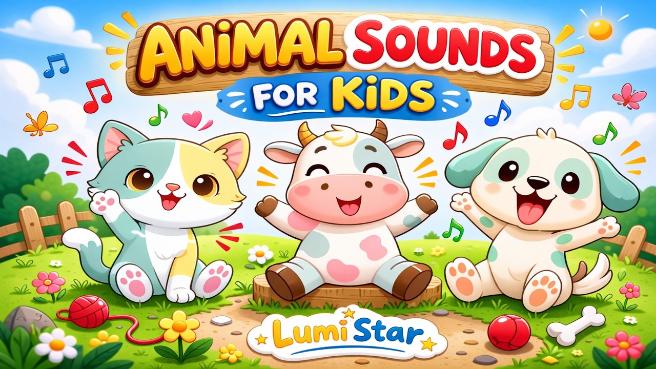 Animal Sounds for Kids 🐶🐱🐮 | Learn Farm Animal Sounds | Fun for ToddlersAnimals Sounds Video