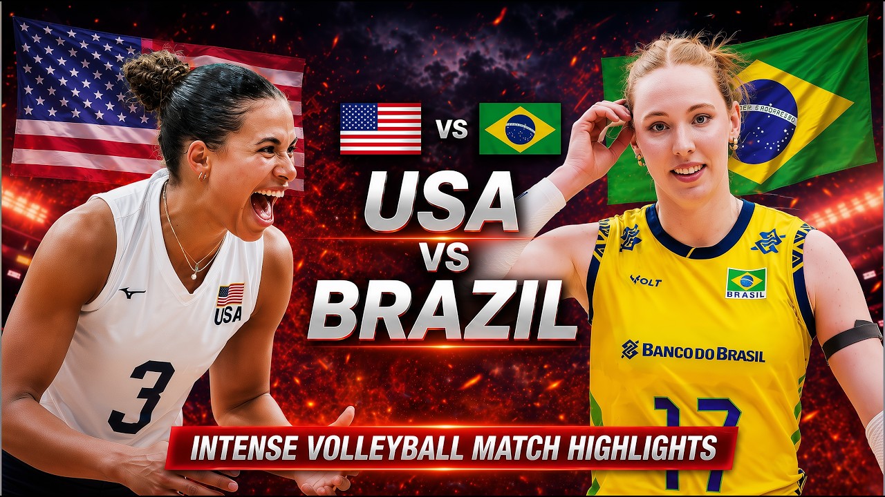 USA vs Brazil Epic Volleyball Highlights | Women's VNL 2026