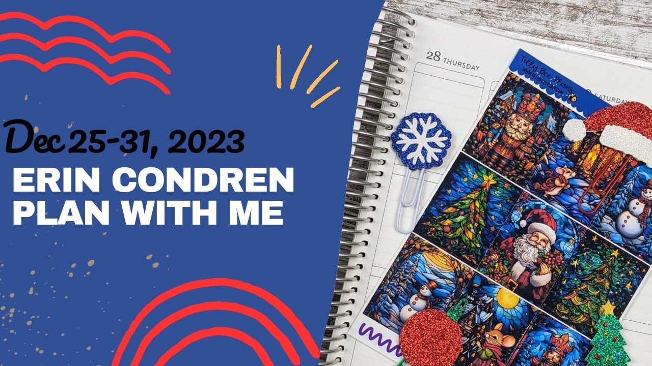 Erin Condren Plan with Me December 25- 31, 2023 Christmas Light