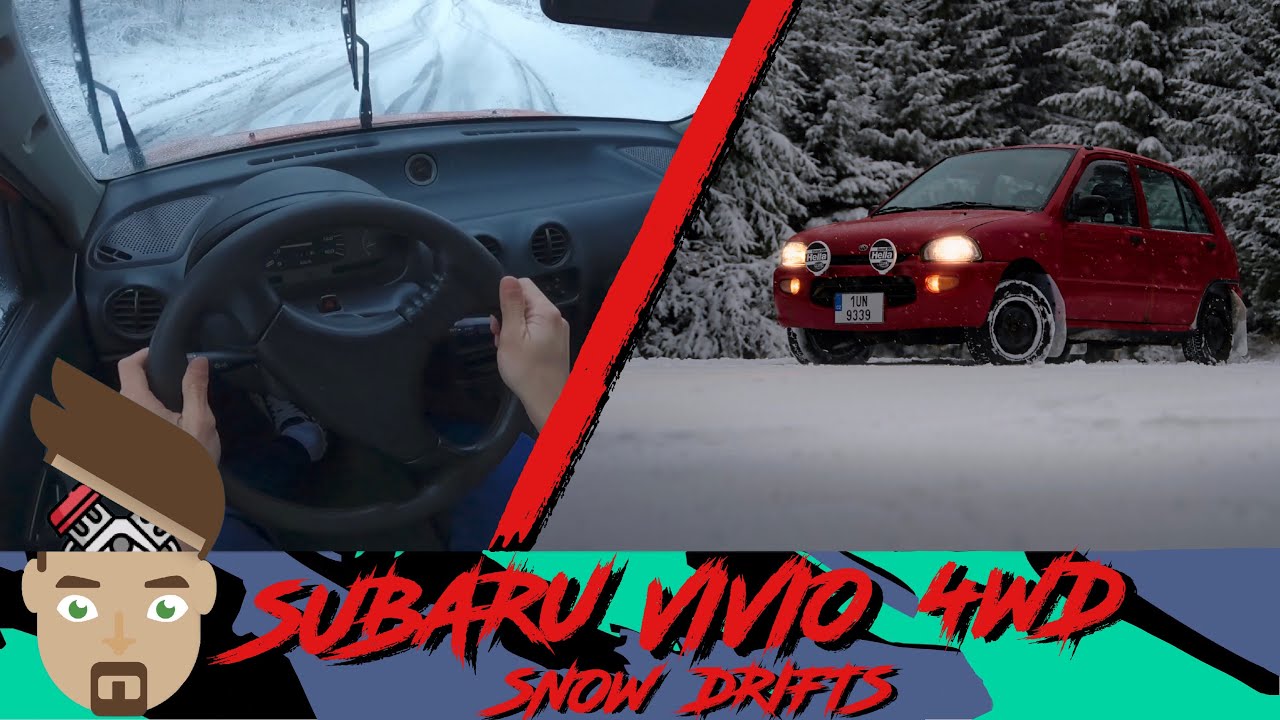 Subaru Vivio 4WD (4x4) | POV / First time drifting on the snow