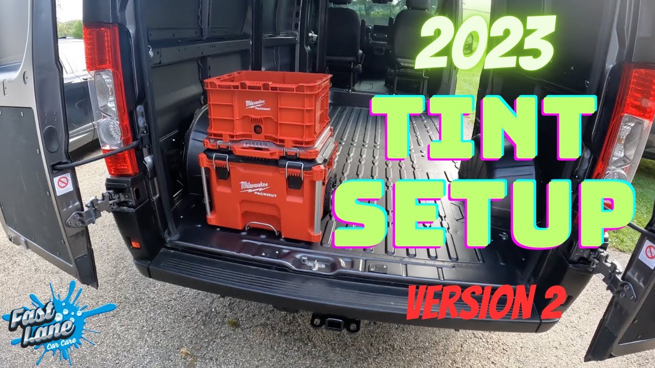 2023 Mobile Window Tint Setup! Promaster Van, Milwaukee Pack out!