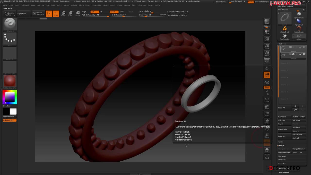 Булевы операции в ZBrush. j-design.pro