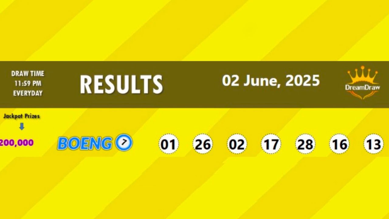 DREAM DRAW RESULTS TODAY | JUNE 02, 2025