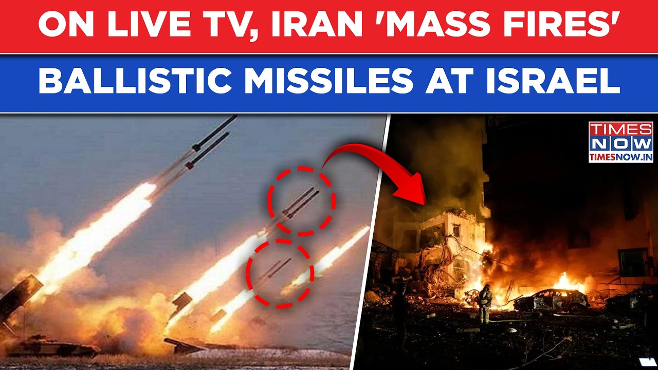 Iran 'Mass Fires' Ballistic Missiles: State TV Airs Back-To-Back Launches Targeting Israel | Watch