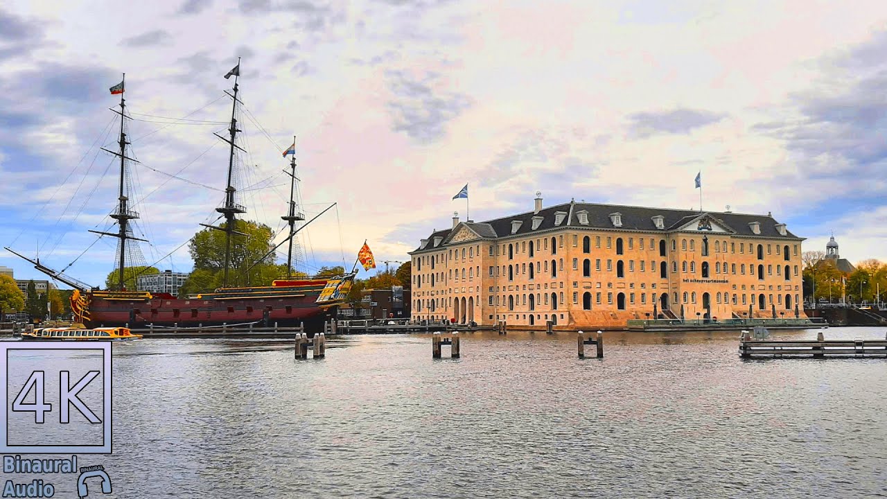 Amsterdam Walking Tour. National Maritime Museum, Biggest Windmill 