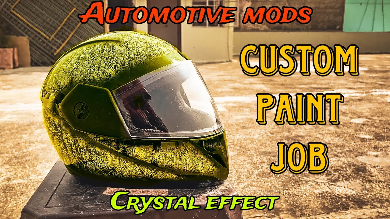 CRYSTAL EFFECT Helmet customisation PAINT JOB | AUTOMOTIVE MODS | Airbrushing paint job