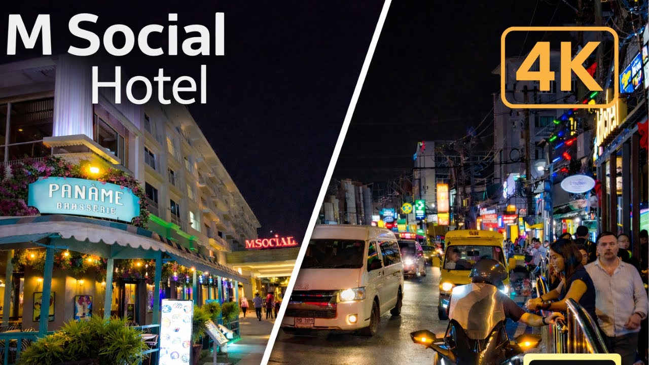 M Social Hotel Phuket Night Walk | What is Around in 5 Minutes (4K)