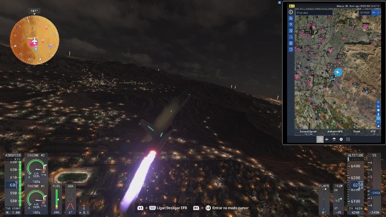 Flight Simulator 2024 - Sobrevoando o Irã em guerra