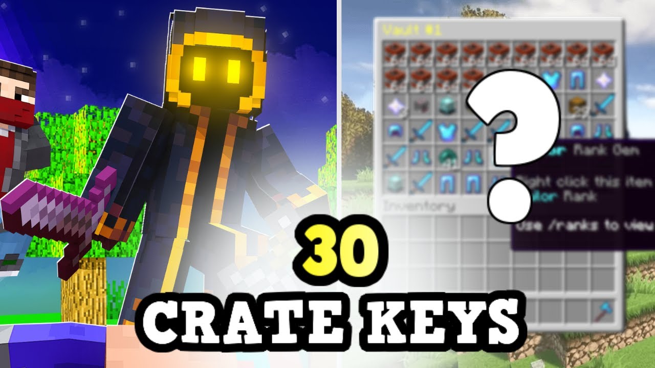 I OPENED 30 CRATE KEYS AND WON *BIG* | MINECADIA FIRST 24 HOURS | MINECRAFT FACTIONS