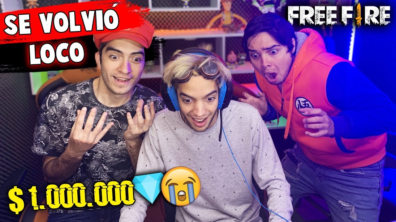GASTAMOS $1.000.000 EN DIAMANTES DE FREE FIRE &iexcl;BROMA PESADA A YOLO!