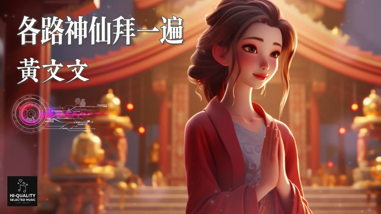 【高清MV | 百萬播放】黃文文 Huang Wenwen - 各路神仙拜一遍【Pinyin | AI音樂視頻 | 中文繁體拼音動態字幕】