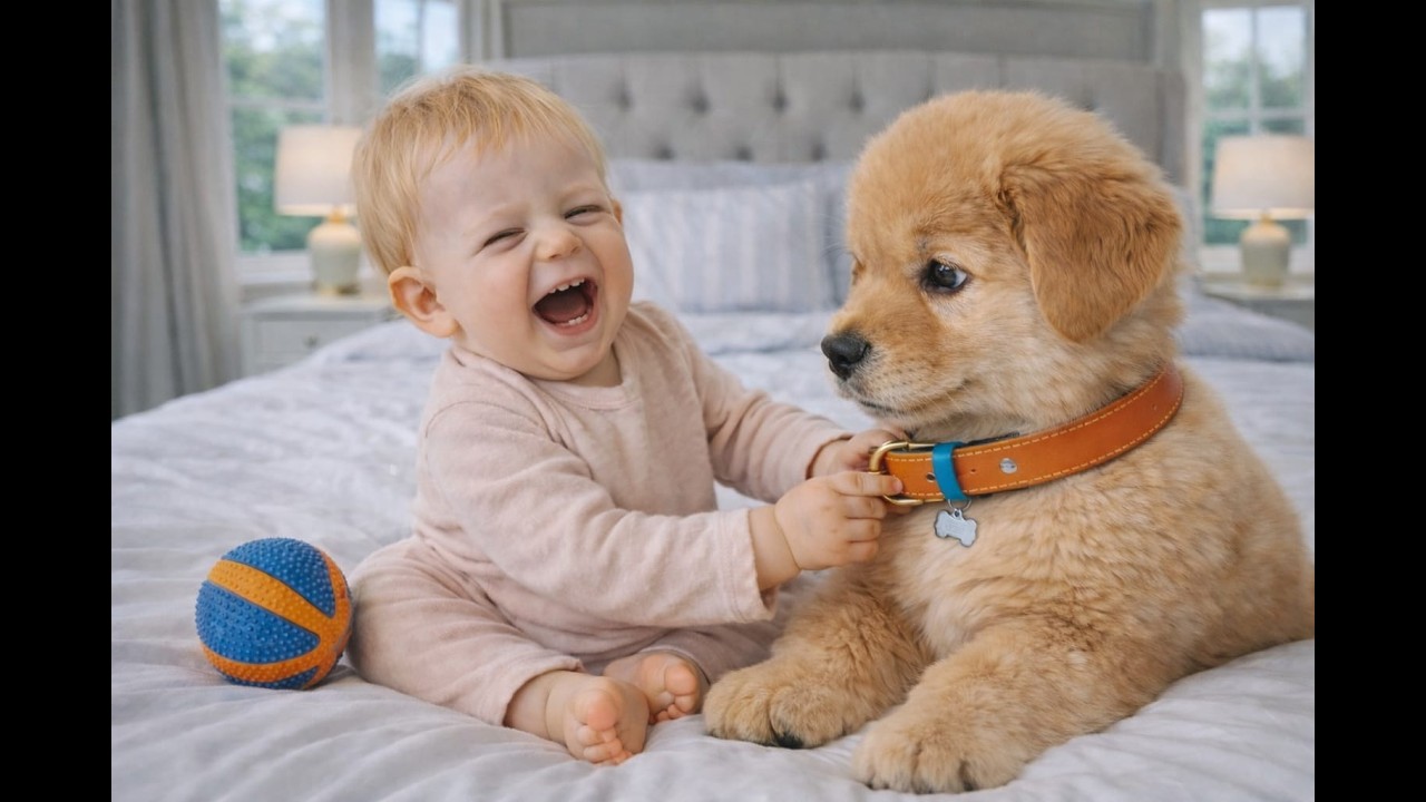 Baby 👶 & Puppy 🐕 Best Friendship | Cute, Fun & Ultra-Realistic Video 🎬💖