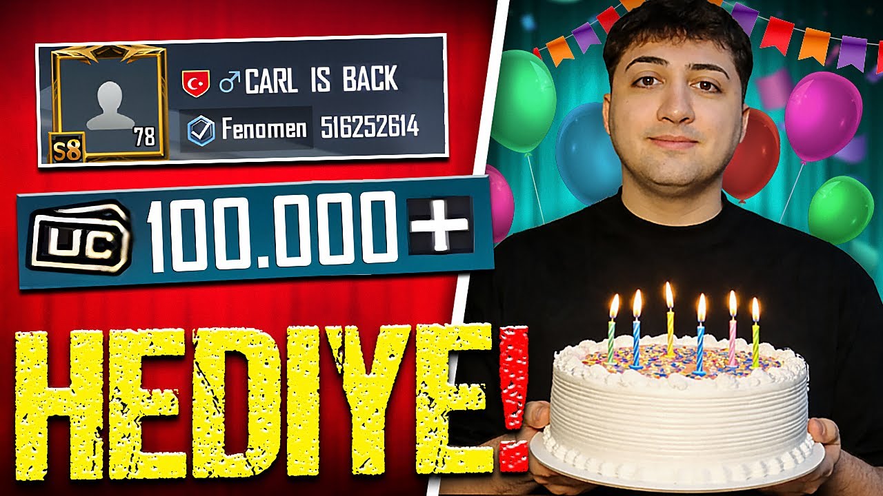 DOĞUM GÜNÜMDE HESABIMA 100.000 UC HEDİYE GELDİ! | PUBG Mobile