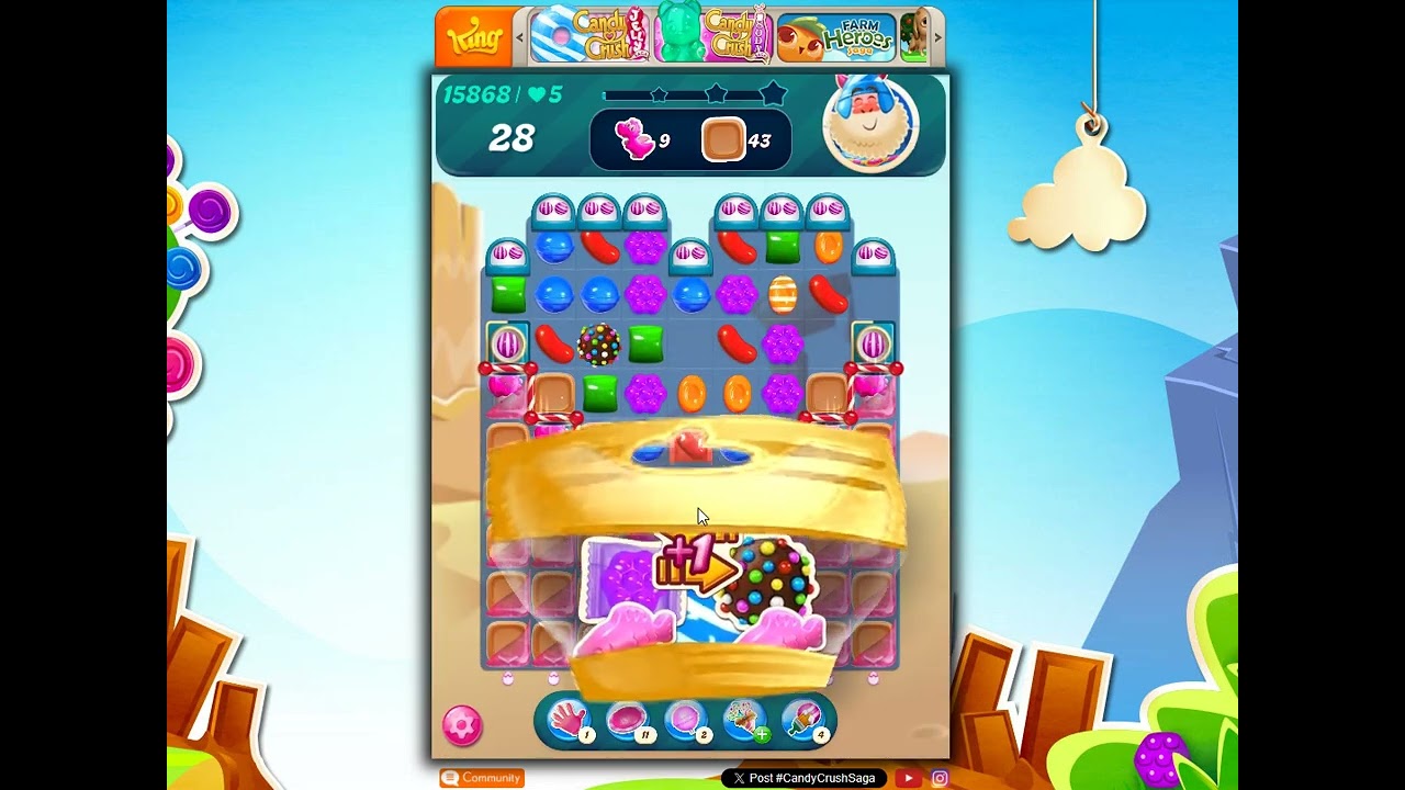 Candy Crush Saga Level 15866、15867、15868、15869、15870 by Funny❣
