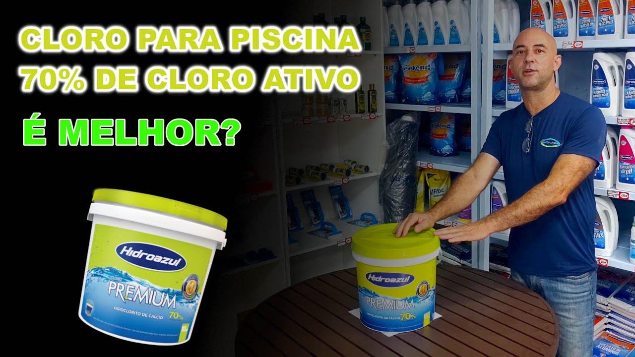 Cloro para piscina, um dos melhores do mercado com 70% cloro ativo.