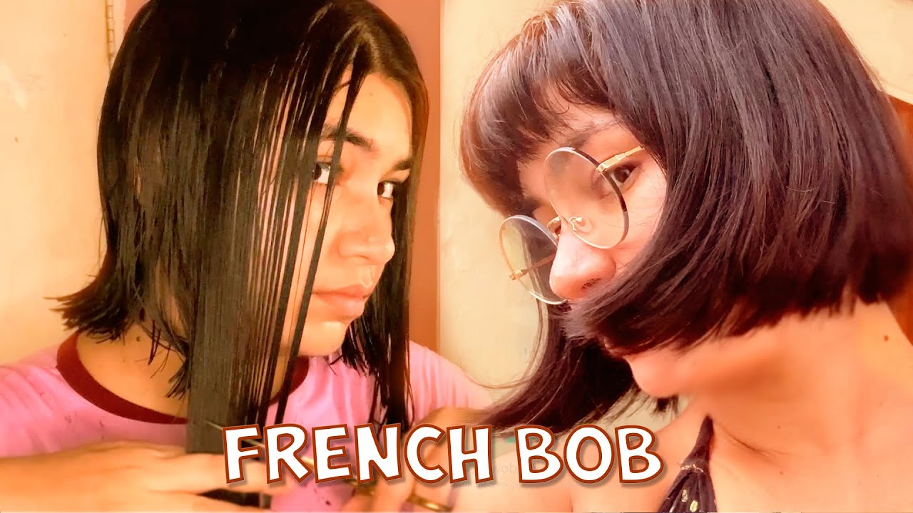 CORTANDO FRENCH BOB EM CASA SOZINHA | Short Bob | Corte Chanel FÁCIL - ASMR Fala Suave