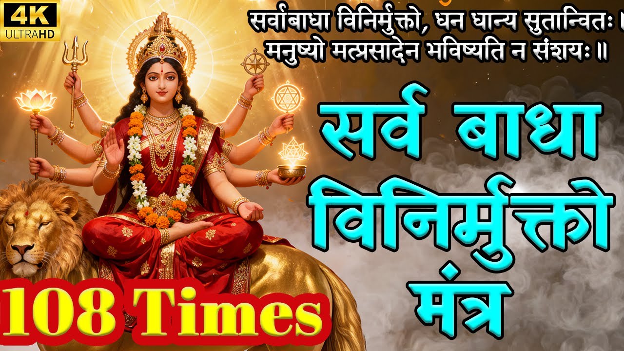 Sarva Badha Vinirmukto Mantra 108 Times | सर्व बाधा मुक्ति मंत्र 108 बार | Maa Durga Shakti Mantra