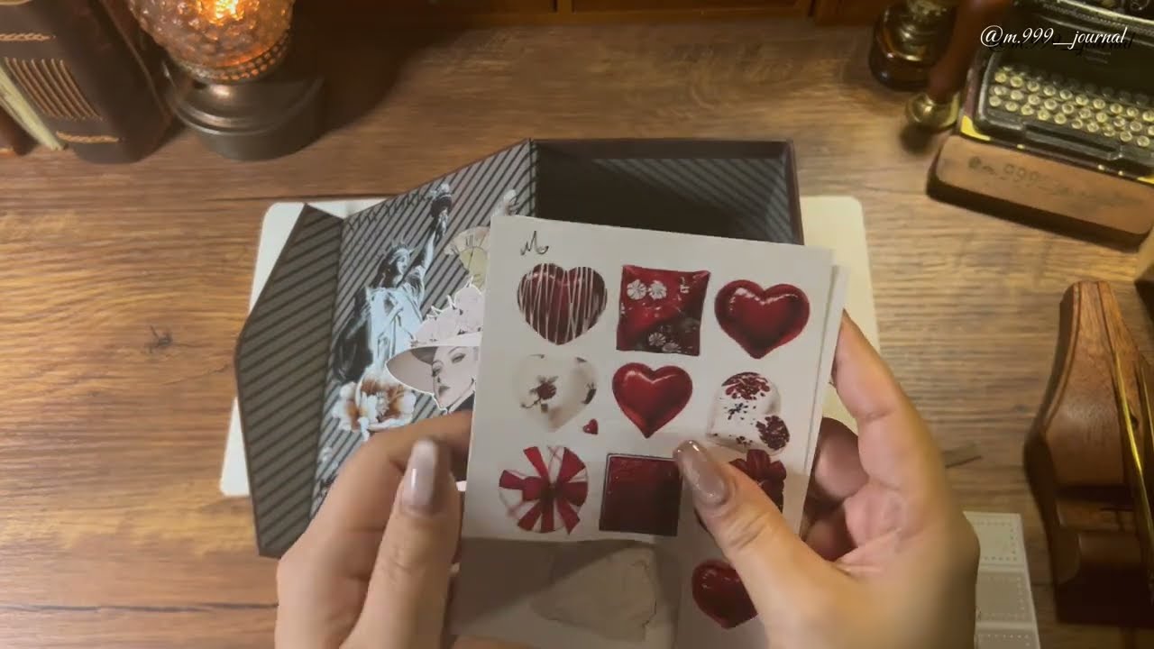 【ASMR】Valentine collage🍫｜Journaling Relax Sounds