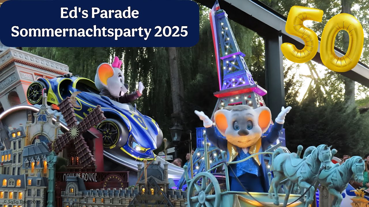 Ed’s Parade am Abend 🐭🎂 – Besondere Jubiläumsparade im Europa-Park | Sommernachtsparty 2025 🎉✨ [4K]