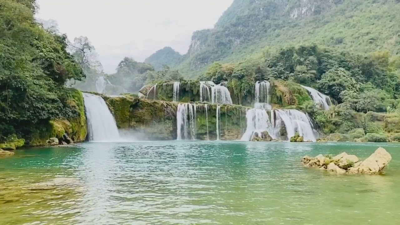 Relaxing and Meditation - Beauty of nature. Beautiful Waterfalls