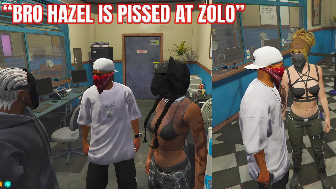 Peanut Dies Laughing Mid Heist Because Of Hazel And Zolo Beefing Mid Heist | NoPixel 4.0