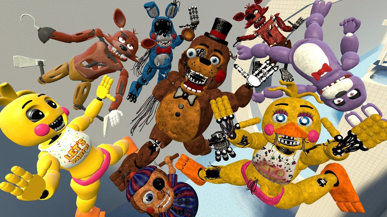 ALL NEW FNAF 1-9 SECURITY BREACH MY ANIMATRONICS In Garry's Mod! Five Nights at Freddy's 2!
