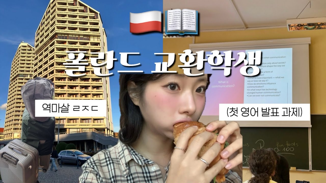 첫 영어 발표 준비 | 유럽에서 N번째 이사 | 외국친구들이랑 한식 먹기 | 폴란드 교환학생 브이로그 VLOG 🇵🇱
