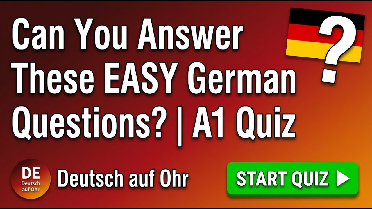 Learn German A1: Easy Questions About Colors, Numbers, Animals | Beginner Quiz