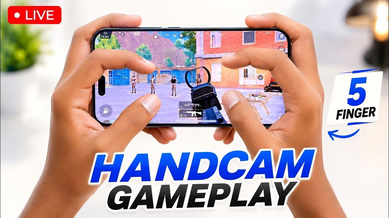5 Finger Handcam BGMI LIVE Telugu Hindi..#iphone17promax  #handcam #bgmi #pubg #5finger