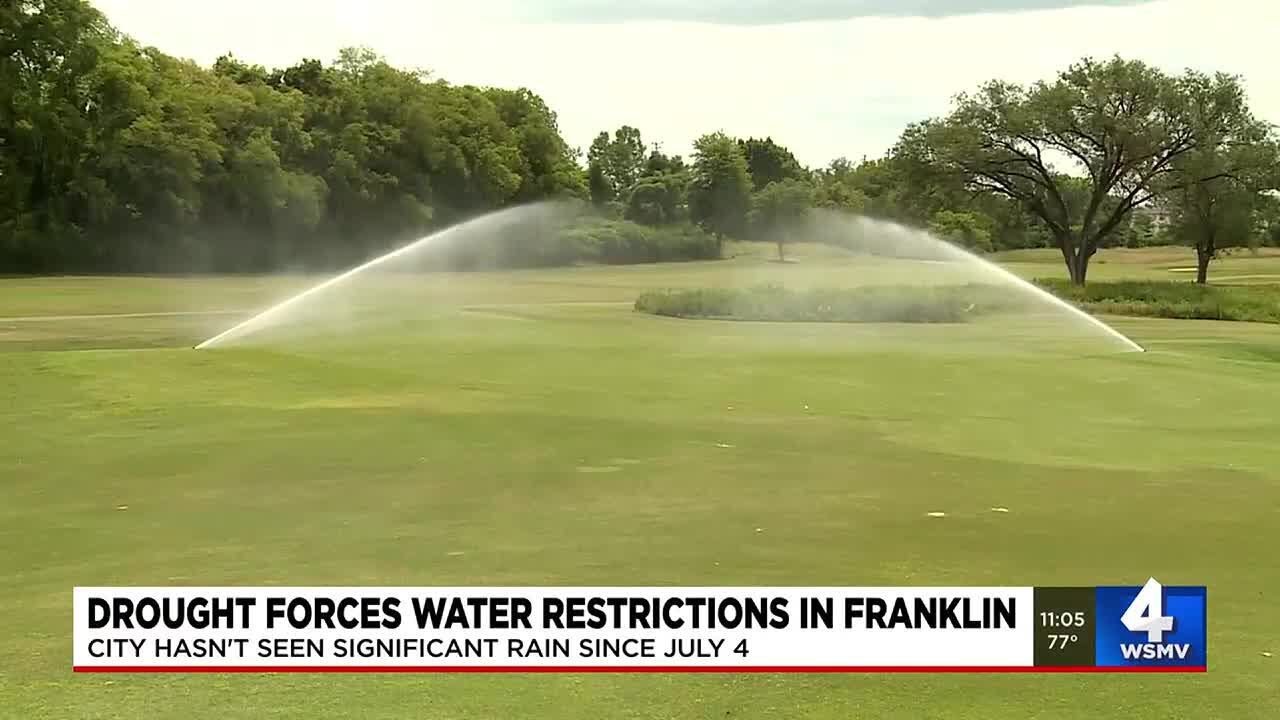 Franklin experiencing water shortage