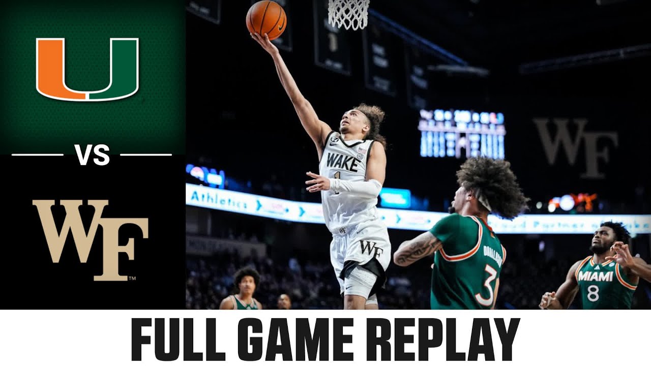 Miami vs. Wake Forest Full Game Replay | 2025-26 ACC Men's Basketball